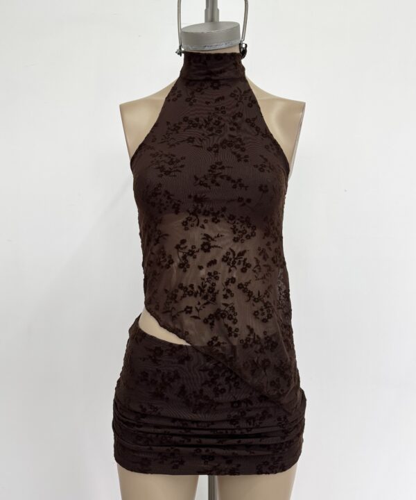 Alternative view of 1815/TF-TOP TUL FLOCK TARSI AMERICANA CUELLO HALTER PARA ATAR Y PICO TAJO LATERAL