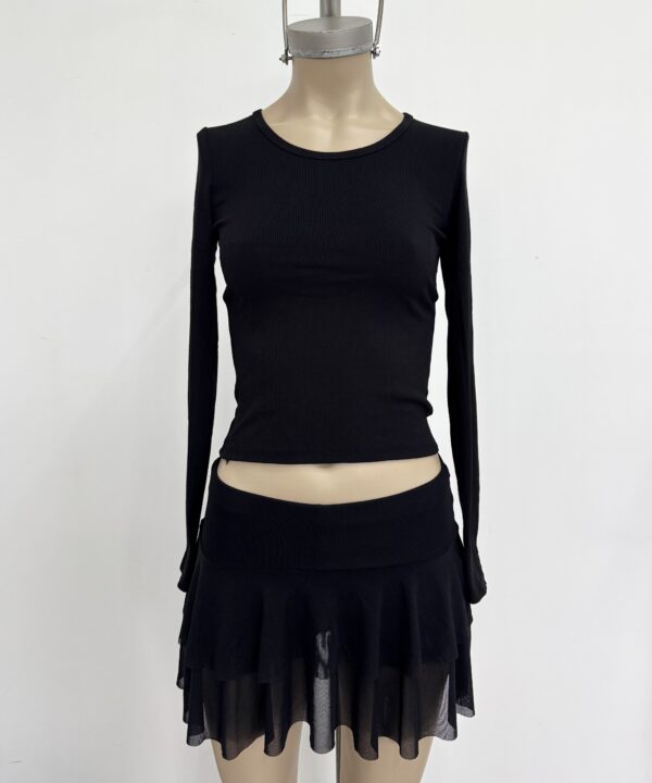 Alternative view of 1245-REMERA MORLEY TAO LARGO CUELLO REDONDO MANGA LARGA