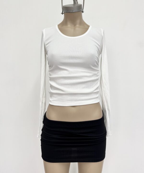 Alternative view of 4268/3-REMERA MORLYE TAO MANGA LARGA CUELLO REDONDO LATERALES FRUNCE ELASTICO