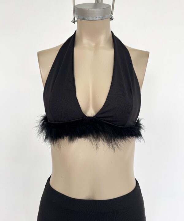 Alternative view of 2204/M-TOP CORPIÑO MICROFIBRA MARILYN PECHERA PINZA FORRADO CON PLUMA TIRA PARA ATAR ESPALDA