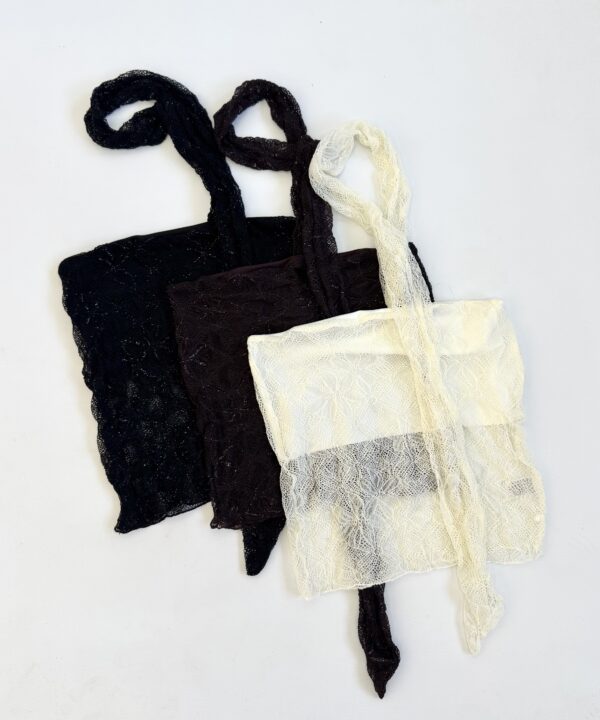 8337/EL-BANDO ENCAJE BRILLO LUREX LARGO CON LAZO BUFANDA