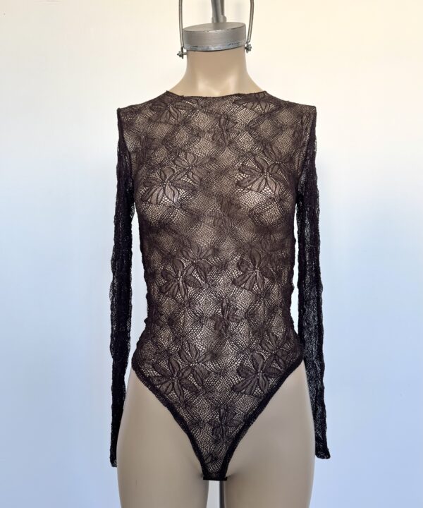 Alternative view of 5305/EL-BODY ENCAJE BRILLO LUREX MANGA LARGA CUELLO REDONDO