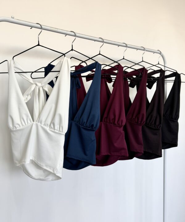 3625/M-TOP MICROFIBRA MARILYN PECHERA FRUNCE CON LAZO LARGO BUFANDA