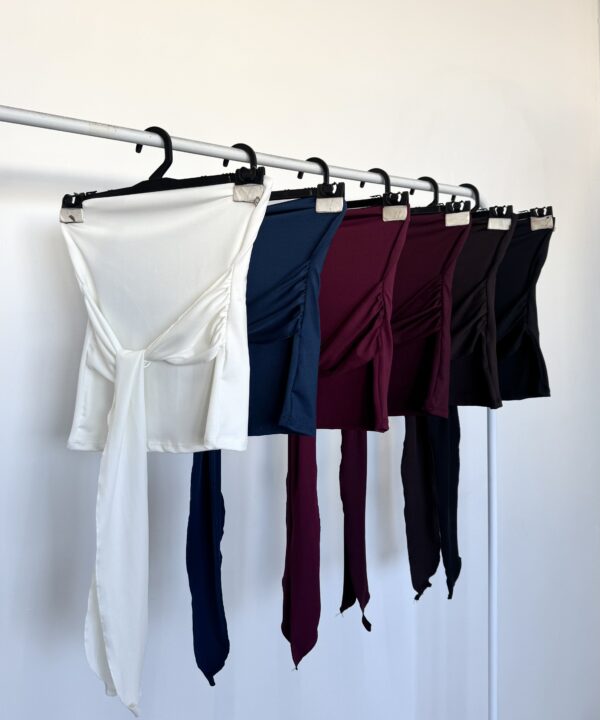 8220/M-BANDO MICROFIBRA LARGO FORRADO CON LAZO CINTURA PARA ATAR